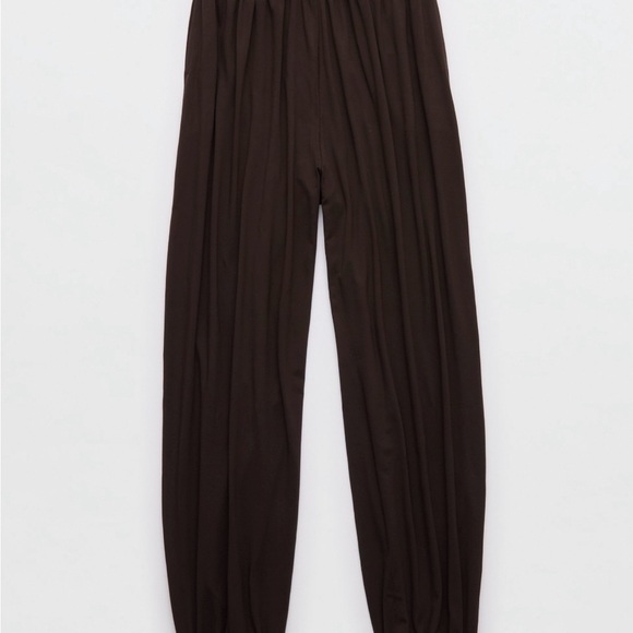 Offline By Aerie The Hugger Go With The Flow Brown Baggy Jogger Pants Size L - Picture 4 of 7